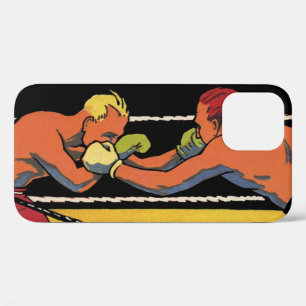 Antieke Art Deco sportboksen, boksers slaan iPhone 12 Hoesje