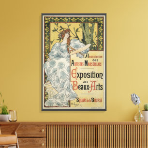 Antieke Art Nouveau, Exposition des Beaux Arts Canvas Afdruk