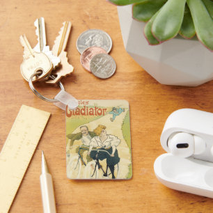 Antieke Art Nouveau, Gladiator Cycles fietsen Sleutelhanger