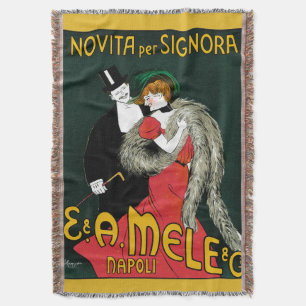 Antieke Art Nouveau, Italiaanse Mode Liefde Romant Deken