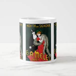 Antieke Art Nouveau, Italiaanse Mode Liefde Romant Extra Grote Beker