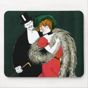 Antieke Art Nouveau, Italiaanse Mode Liefde Romant Muismat