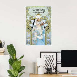 Antieke Art Nouveau Le Bec Liais, Privat Livemont Poster