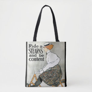Antieke Art Nouveau, Ride a Sterns Bicycles fietse Draagtas