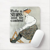 Antieke Art Nouveau, Ride a Sterns Bicycles fietse Muismat (Met muis)