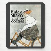 Antieke Art Nouveau, Ride a Sterns Bicycles fietse Muismat (Voorkant)