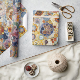 Antieke Art Nouveau stijl fijne kunst bloemschilde Cadeaupapier
