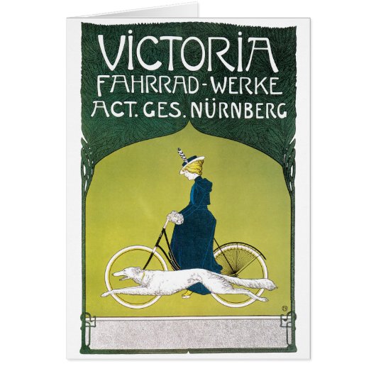 Antieke Art Nouveau, Victoria Fahrrad Werke, Rehm (Voorkant)