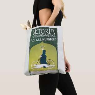 Antieke Art Nouveau, Victoria Fahrrad Werke, Rehm Draagtas