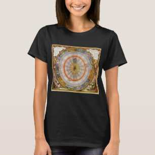 Antieke Astronomie Hemelse Copernicaanse Planisfee T-shirt