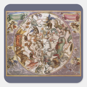 Antieke Astronomie, Sterrenbeelden van de Zuidelij Vierkante Sticker
