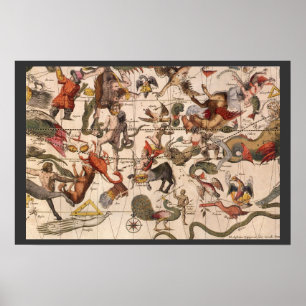 Antieke astronomie, sterrenkaart van Johannes van Poster
