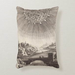 Antieke astronomiehemel met zon van Allain Mallet Accent Kussen