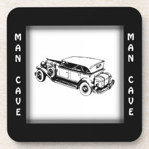 Antieke Auto Man Cave Verzamelobject Onderzetter