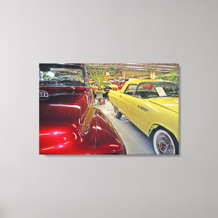 Antieke auto's in Tallahassee Automobile Museum Canvas Afdruk