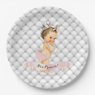 Antieke Baby Prinses Diamanten Roze Antiek Papieren Bordje