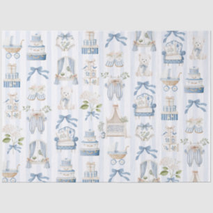 Antieke babywagen Franse kinderkamer babyshower Tissuepapier