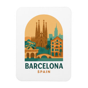 Antieke Barcelona Spanje Reis Sagrada Familia Magneet