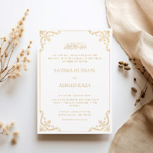 Antieke Barokke Lijst Goud Witte Nikah Ceremonie