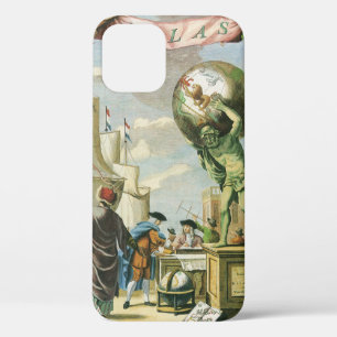 Antieke Barokke Tijdperk Atlas Frontispice Wereldb iPhone 12 Hoesje