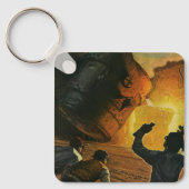 Antieke bedrijf, staalproductie-industrie sleutelhanger (Voorkant)