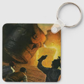 Antieke bedrijf, staalproductie-industrie sleutelhanger (Achterkant)