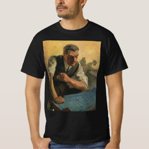 Antieke bedrijfsarchitect en bouwblauwdrukken t-shirt