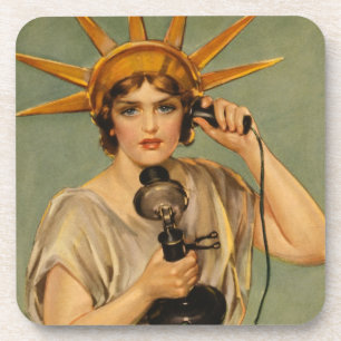 Antieke Beeld van de Vrijheid, Wereldoorlog I Patr Bier Onderzetter