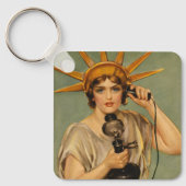 Antieke Beeld van de Vrijheid, Wereldoorlog I Patr Sleutelhanger (Voorkant)