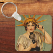 Antieke Beeld van de Vrijheid, Wereldoorlog I Patr Sleutelhanger (Voorkant)