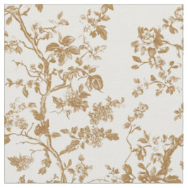 Antieke Beige Bloem Toile Herhaling Stof