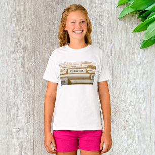 Antieke Bestand Map Catalogus Tab Organisatie T-shirt