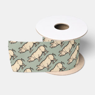 Antieke Biggetje Illustratie Cute Vintage Lint