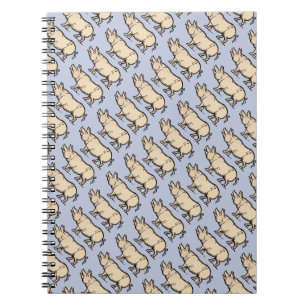 Antieke Biggetje Illustratie Cute Vintage Notitieboek
