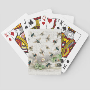 Antieke Bij Koningin Bij Entomologie Botanisch Pokerkaarten