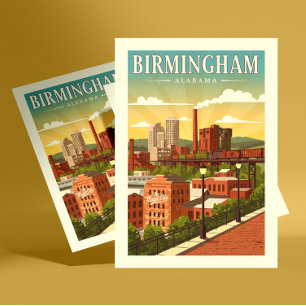 Antieke Birmingham, Alabama Briefkaart