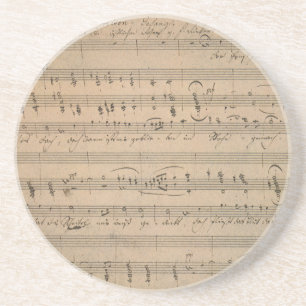Antieke bladmuziek, Lied van de oude man, 1822 Zandsteen Onderzetter