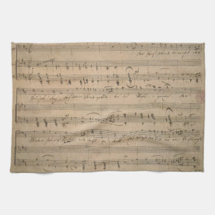 Antieke bladmuziek uit 1822, Lied van de oude man Theedoek