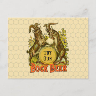 Antieke Bockbierposter: Oude Geit Saloon Bar Briefkaart