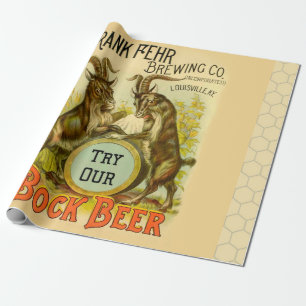 Antieke Bockbierposter: Oude Geit Saloon Bar Cadeaupapier