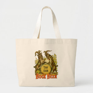 Antieke Bockbierposter: Oude Geit Saloon Bar Grote Tote Bag