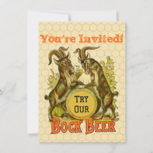 Antieke Bockbierposter: Oude Geit Saloon Bar Kaart