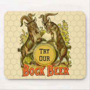 Antieke Bockbierposter: Oude Geit Saloon Bar Muismat