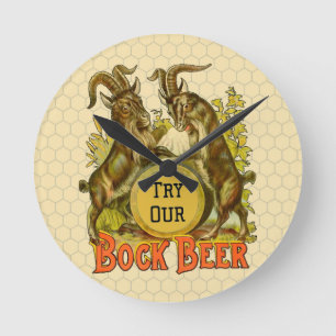 Antieke Bockbierposter: Oude Geit Saloon Bar Ronde Klok