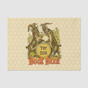 Antieke Bockbierposter: Oude Geit Saloon Bar Tissuepapier