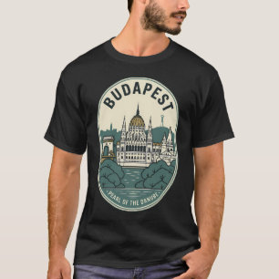 Antieke Boedapest Hongarije Parel van de Donau Bad T-shirt