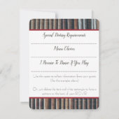 Antieke Boekenrek RSVP / Antwoordkaart Kaartje (Achterkant)