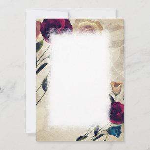 Antieke bordeauxroze beige rozen bruiloft tafelnum kaart