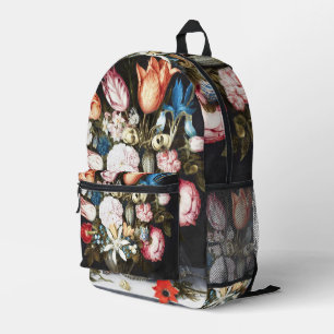 Antieke Bosschaert Hollandse Tulpen en Rozen Kunst Bedrukte Rugzak