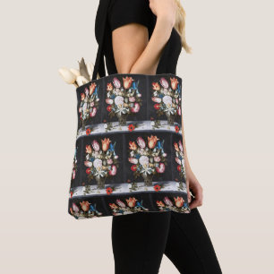 Antieke Bosschaert Hollandse Tulpen en Rozen Kunst Draagtas
